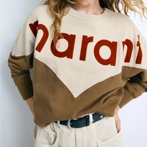 Isabel Marant Cream and Brown Houston Sweatshirt
